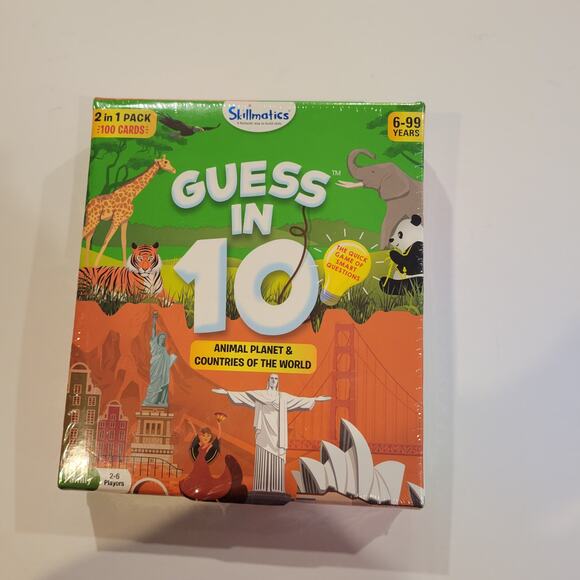 Skillmatics Card Game  Guess in 10 Animals, Planets, Countries New Sealed - Picture 4 of 9